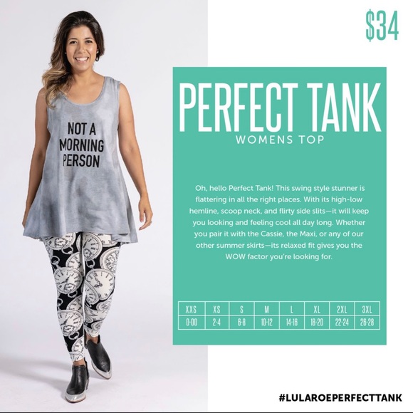 NWT Sz XXS LuLaRoe Perfect Tank - Picture 6 of 6